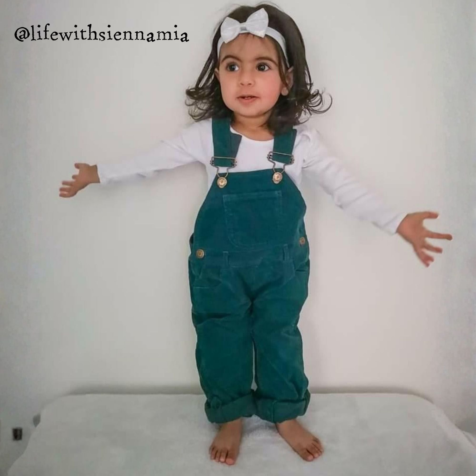 Moss Green Corduroy Dungarees