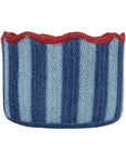 Stripy Scalloped Basket - Blueberry