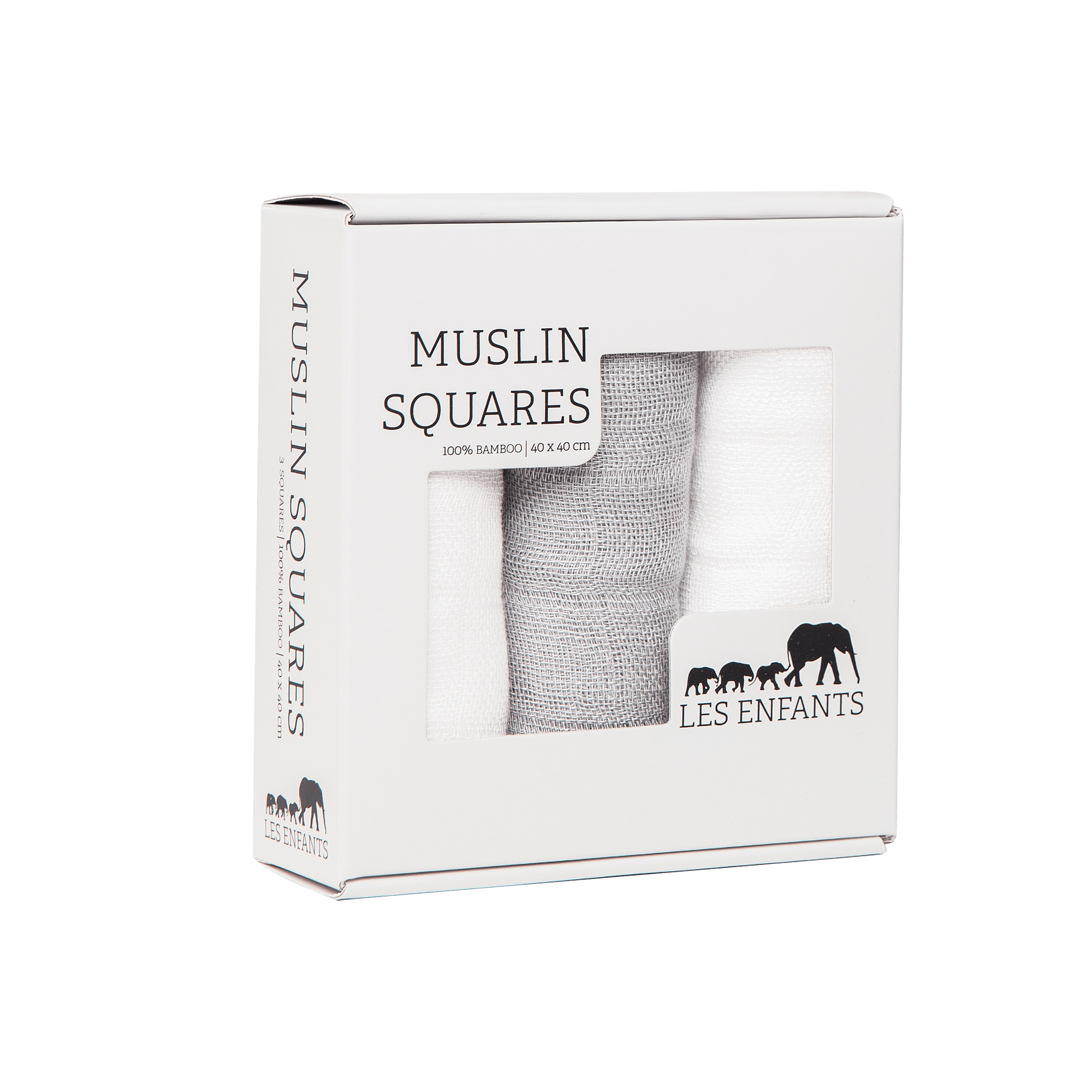 Muslin Squares Grey / White-0