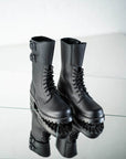 Black Leather Adventure Boots