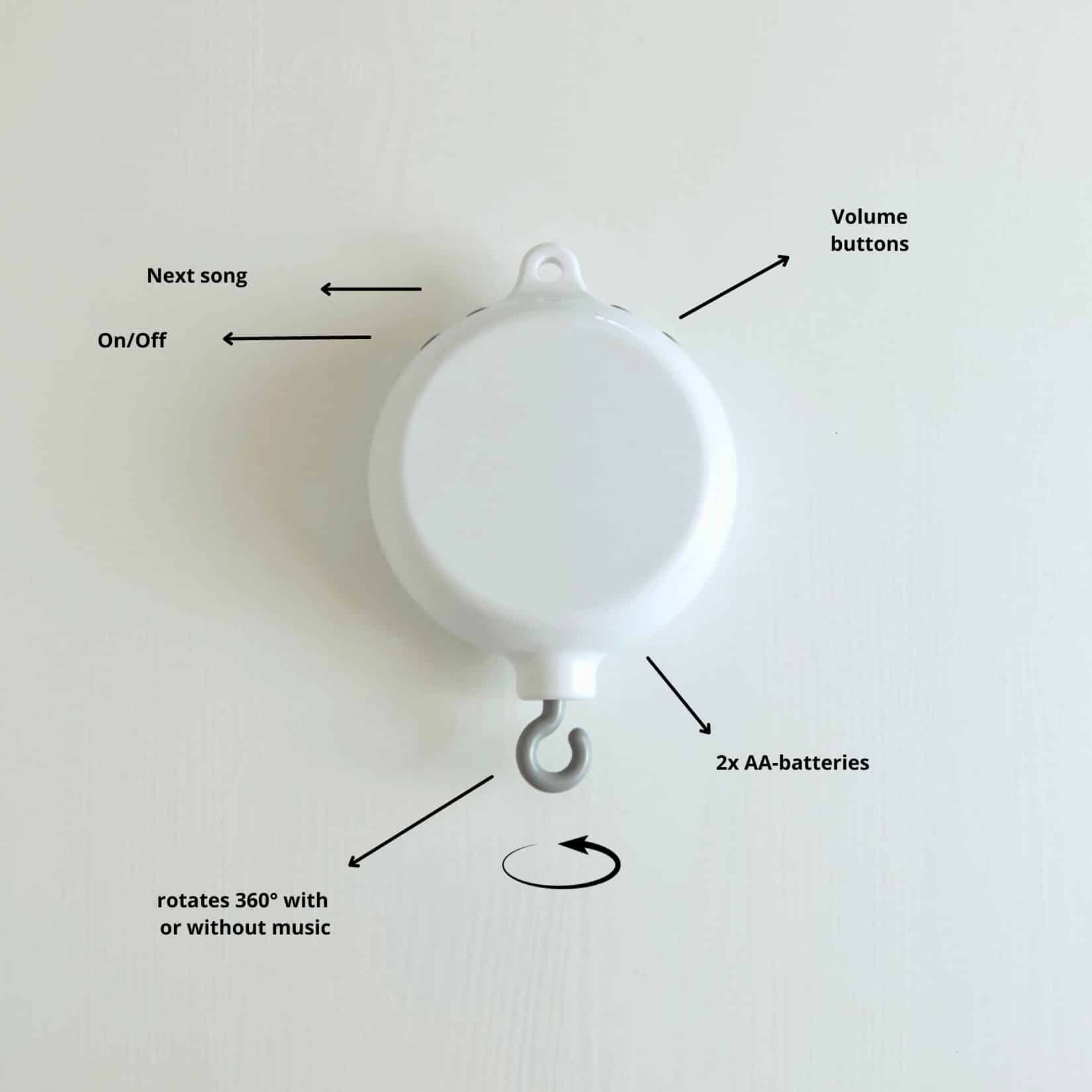 Baby Mobile Music box white-1