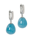 Timeless Aquamarine Teardrop Earrings - MyaMoon Silver or Rose Gold by MyaMoon at www.brixbailey.com