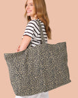 NALA Recycled Cotton Leopard Tote Bag