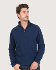 Men’s Possum Merino & Silk Half-Zip Jumper