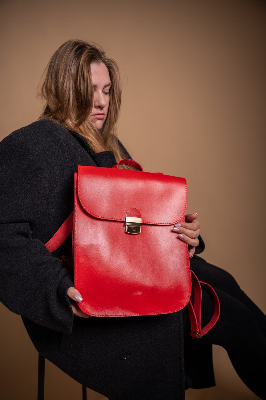 Vintage Leather Saddle Bag with Laptop Sleeve - Handcrafted