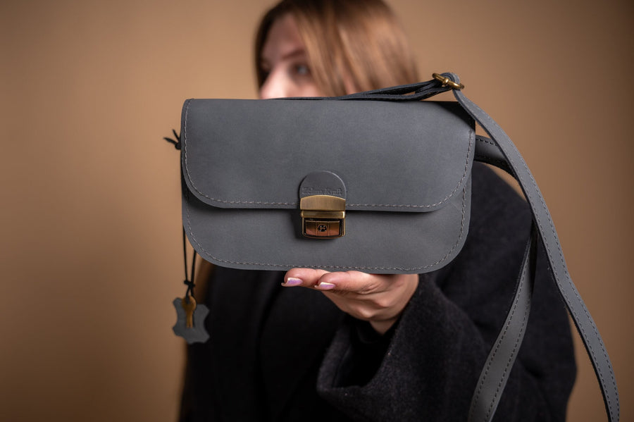 Vintage Leather Saddle Bag - Natural Cattle Hide