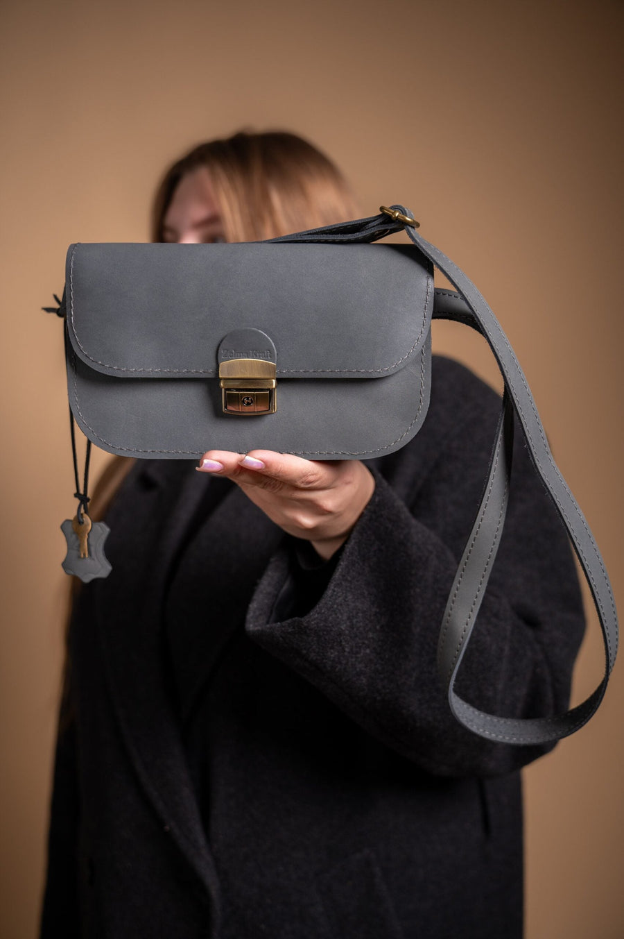 Vintage Leather Saddle Bag - Natural Cattle Hide