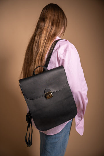 Vintage Leather Saddle Backpack – Fits 14.5" Laptop