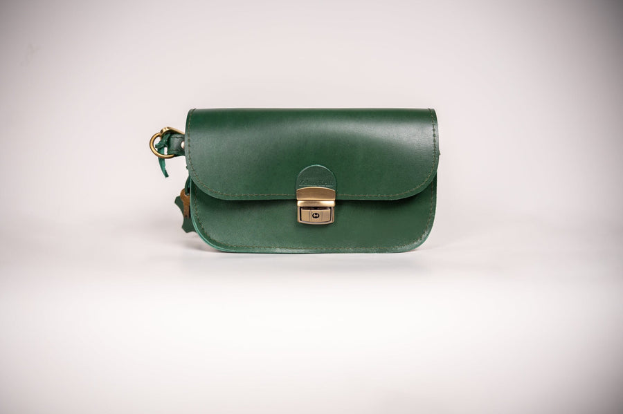 Leather Saddle Bag with Adjustable Strap, Handcrafted
