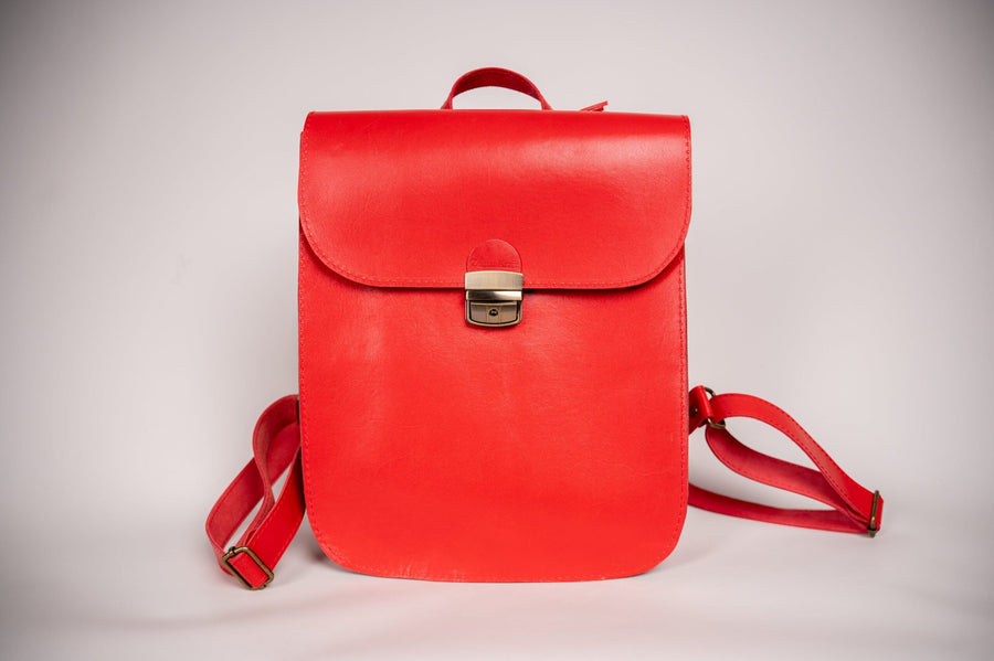 Vintage Leather Saddle Bag with Laptop Sleeve - Handcrafted