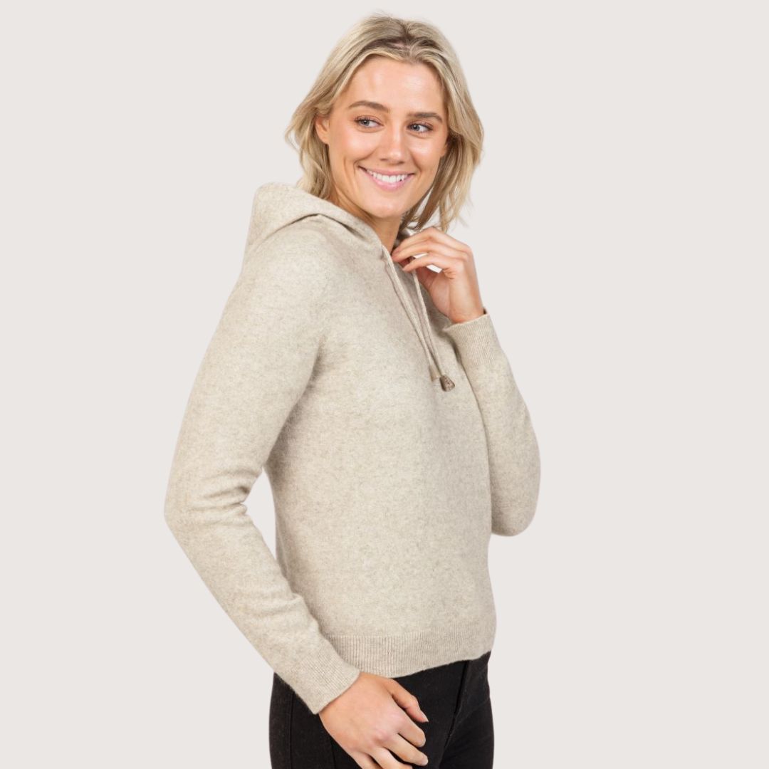 Women’s Possum Merino &amp; Silk Cropped Hoodie