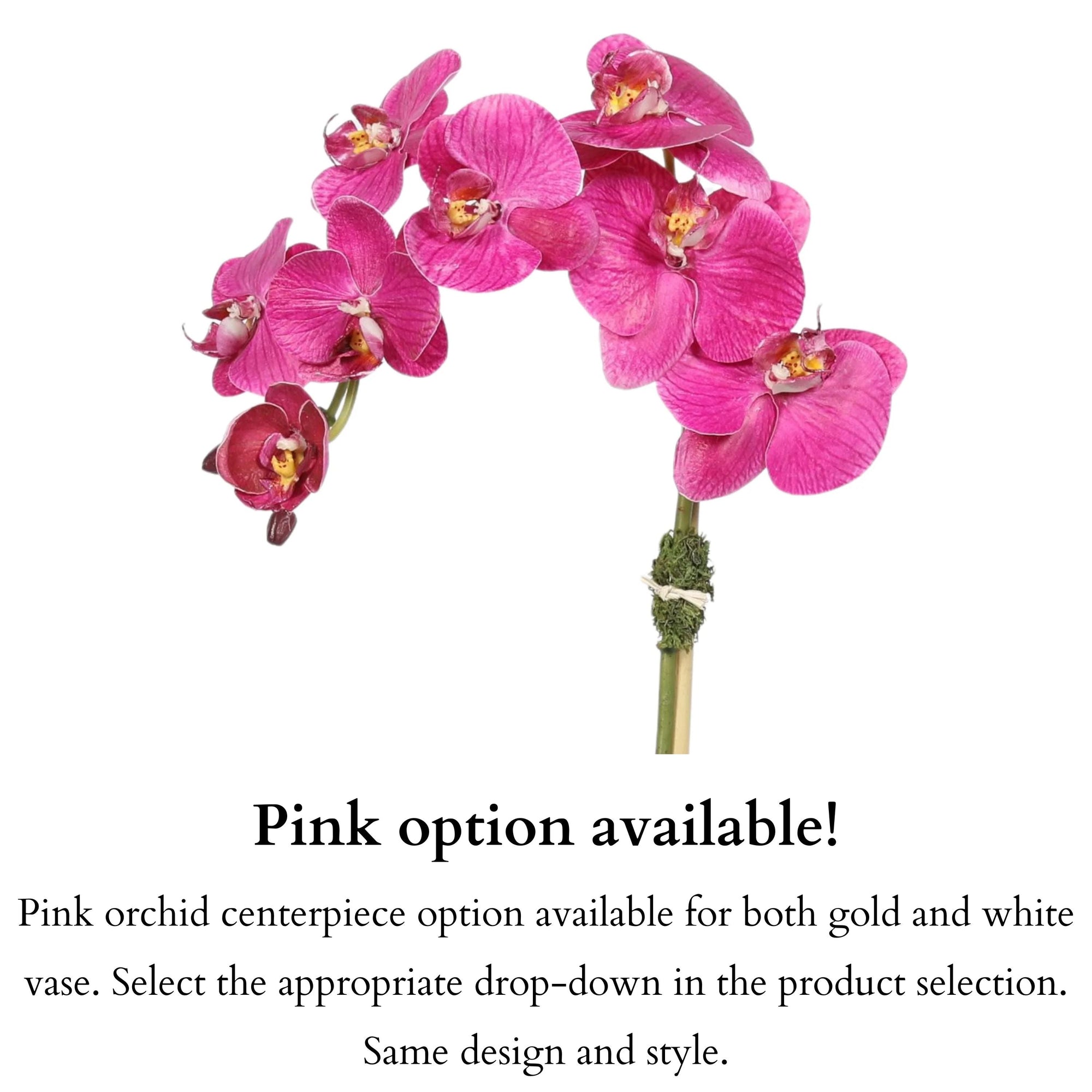 Faux Orchid Centerpiece Arrangement - 24"