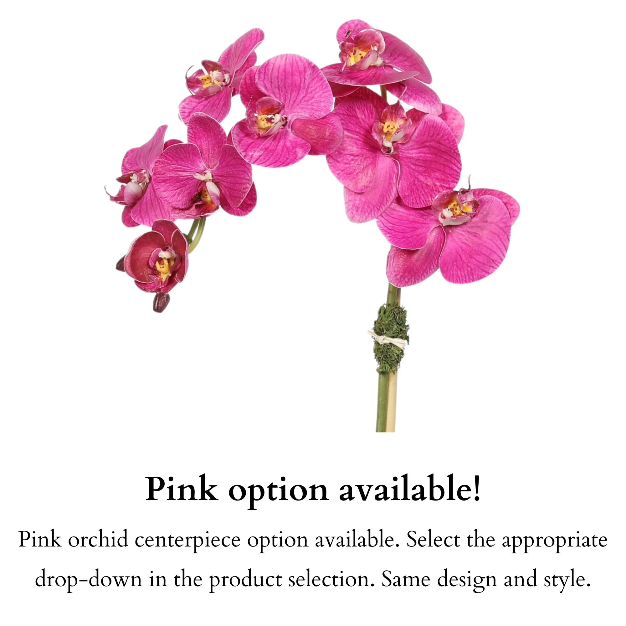 Faux Orchid Arrangement in Matte Gold Planter