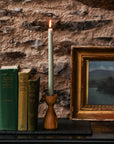 Olive Wood Candlestick Holder - Medium