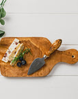 Olive Wood Cheese Board & Knife Set