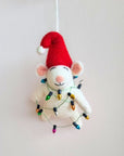 Christmas Lights Felt Mouse Ornament-0