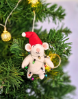 Christmas Lights Felt Mouse Ornament-2