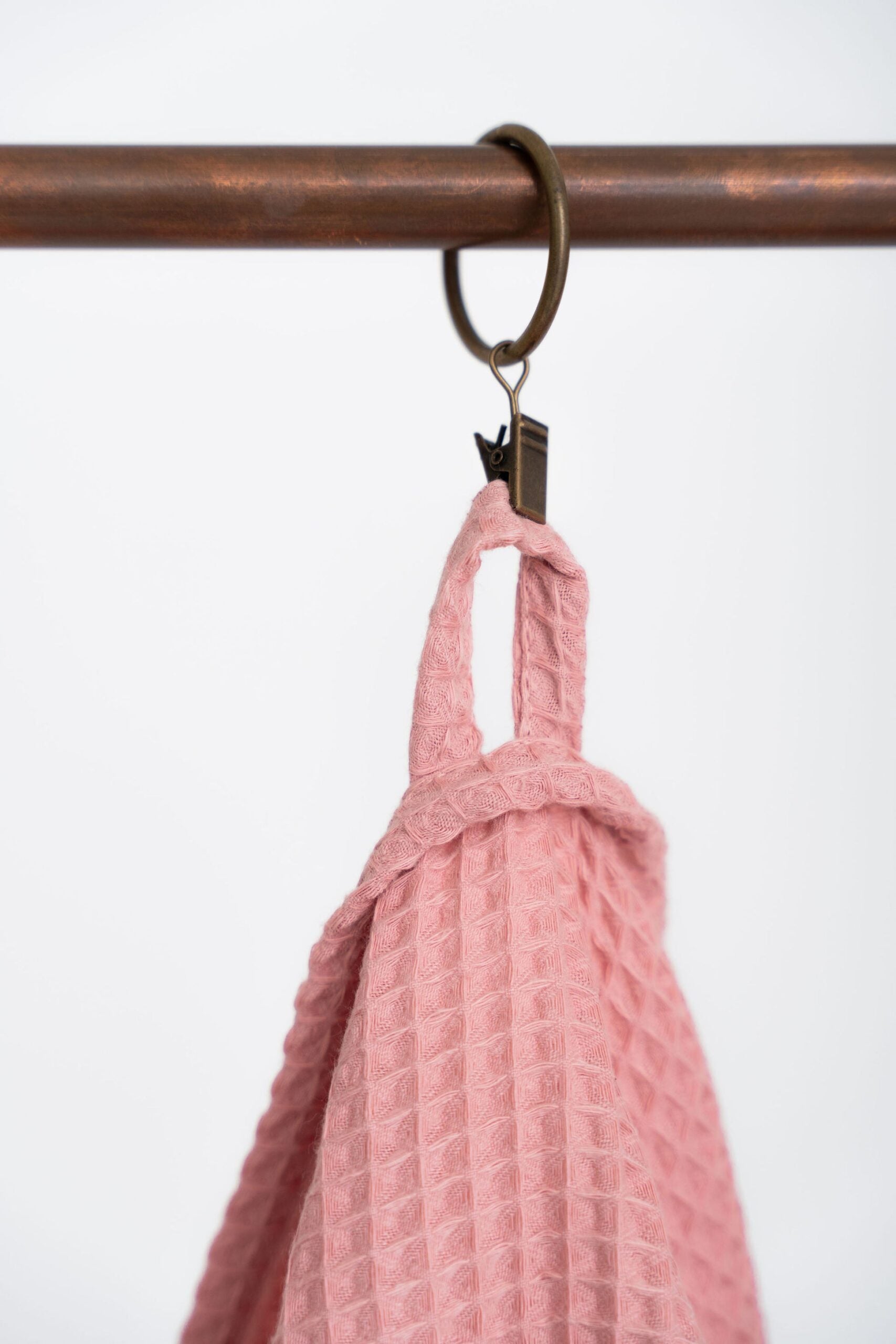 Organic Waffle Cotton Towel Peach