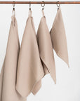 Organic Waffle Cotton Towel - Beige