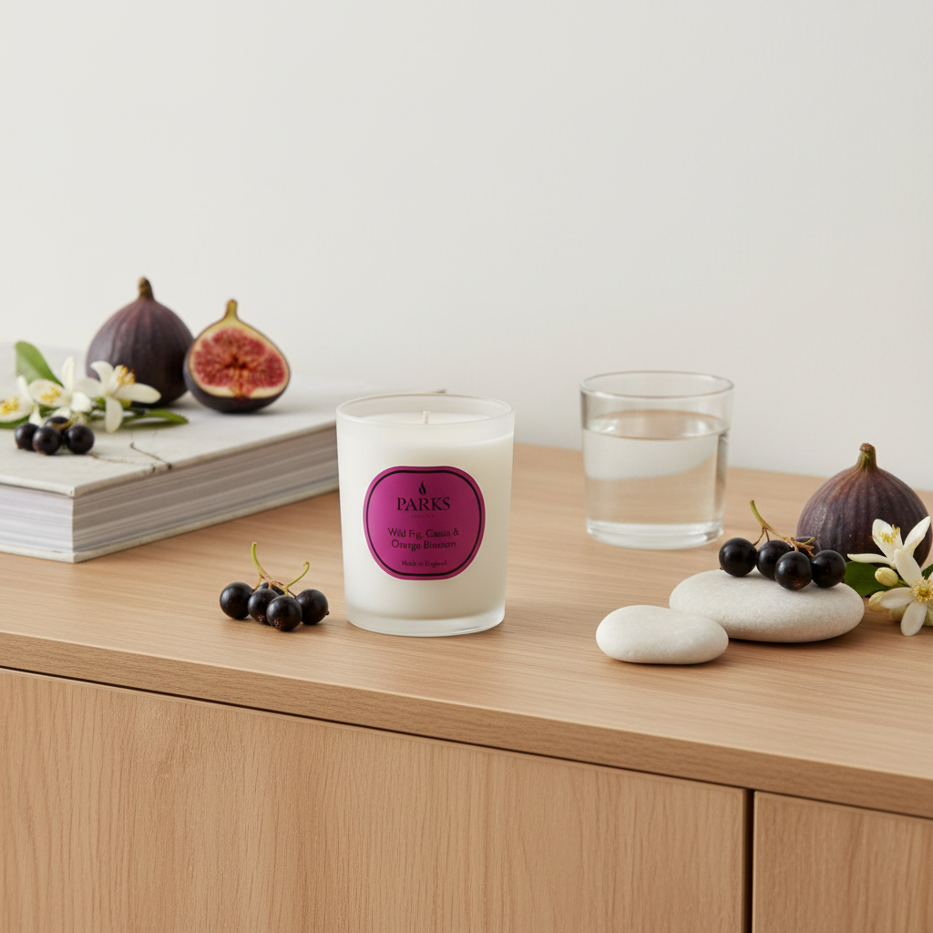 WILD FIG, CASSIS &amp; ORANGE BLOSSOM CANDLE 180G