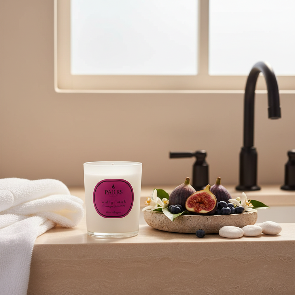 WILD FIG, CASSIS &amp; ORANGE BLOSSOM CANDLE 180G