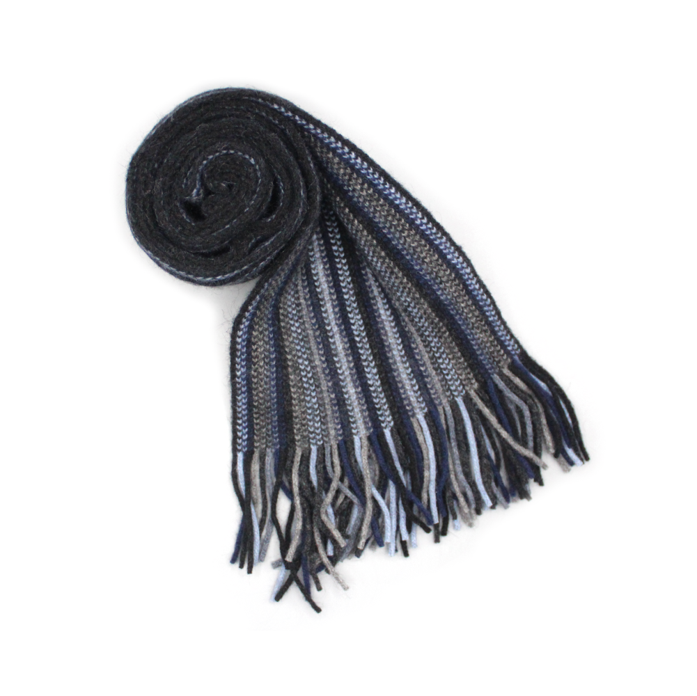 Possum Merino &amp; Silk Multi Striped Scarf