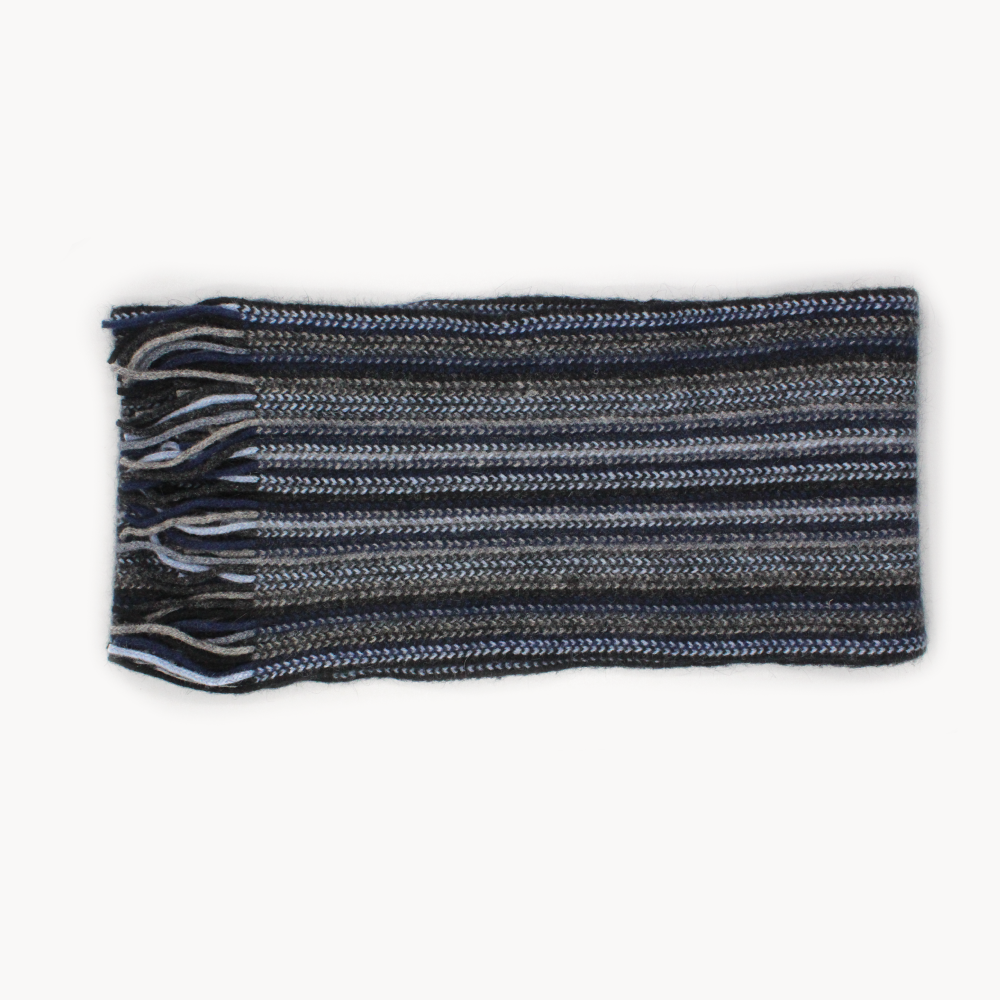 Possum Merino &amp; Silk Multi Striped Scarf