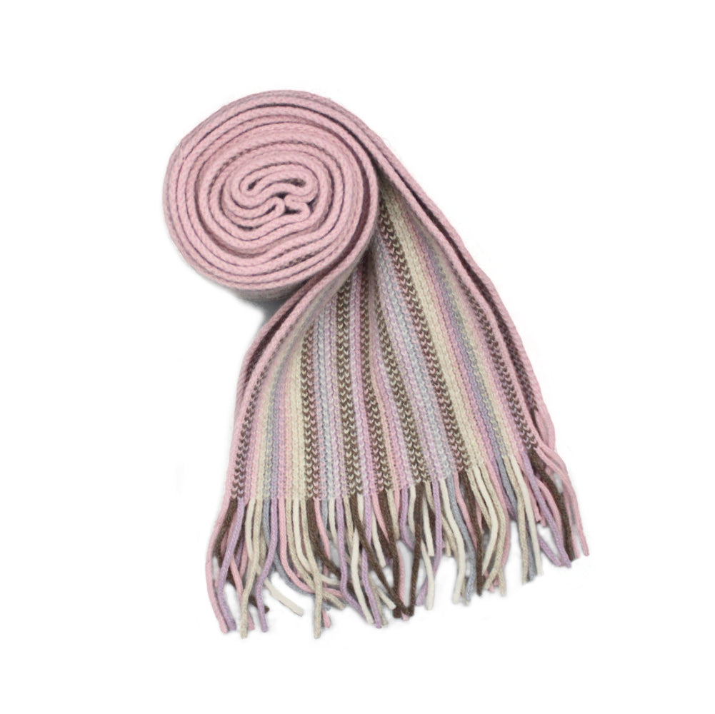 Possum Merino &amp; Silk Multi Striped Scarf