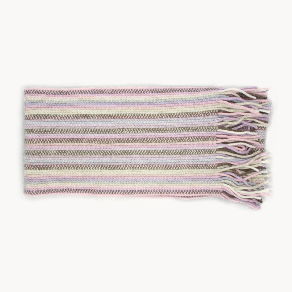Possum Merino &amp; Silk Multi Striped Scarf