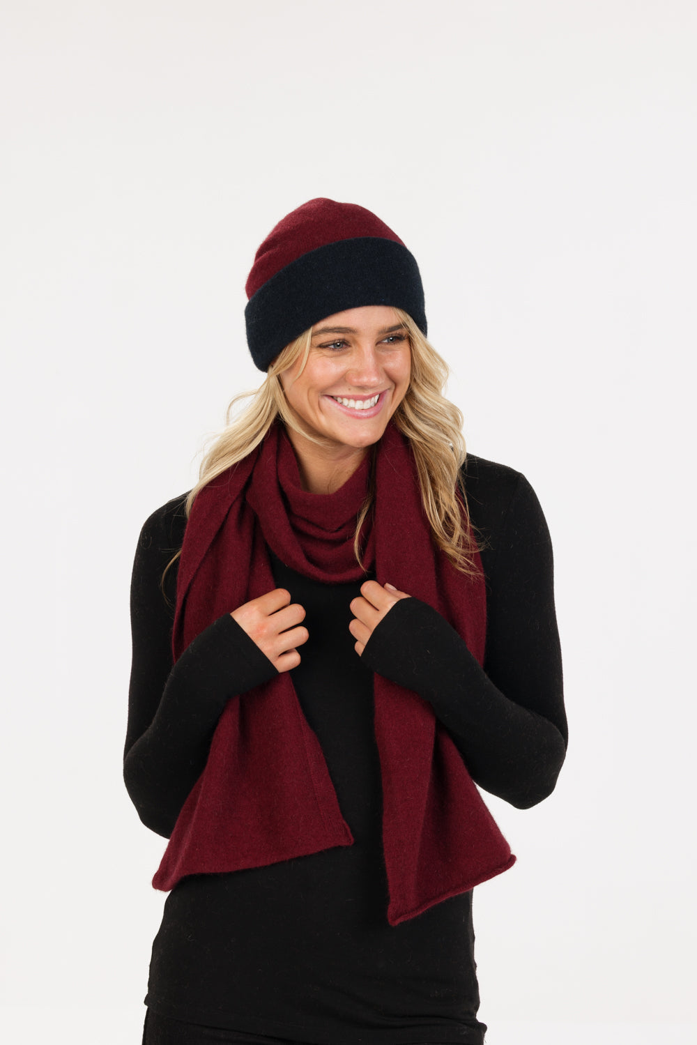 Possum Merino &amp; Silk Reversible Beanie