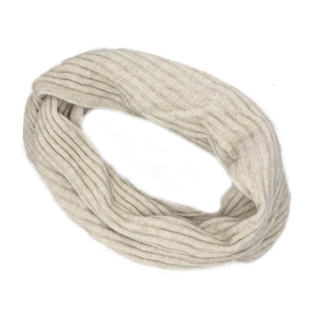 Possum Merino & Silk Ribbed Loop Scarf
