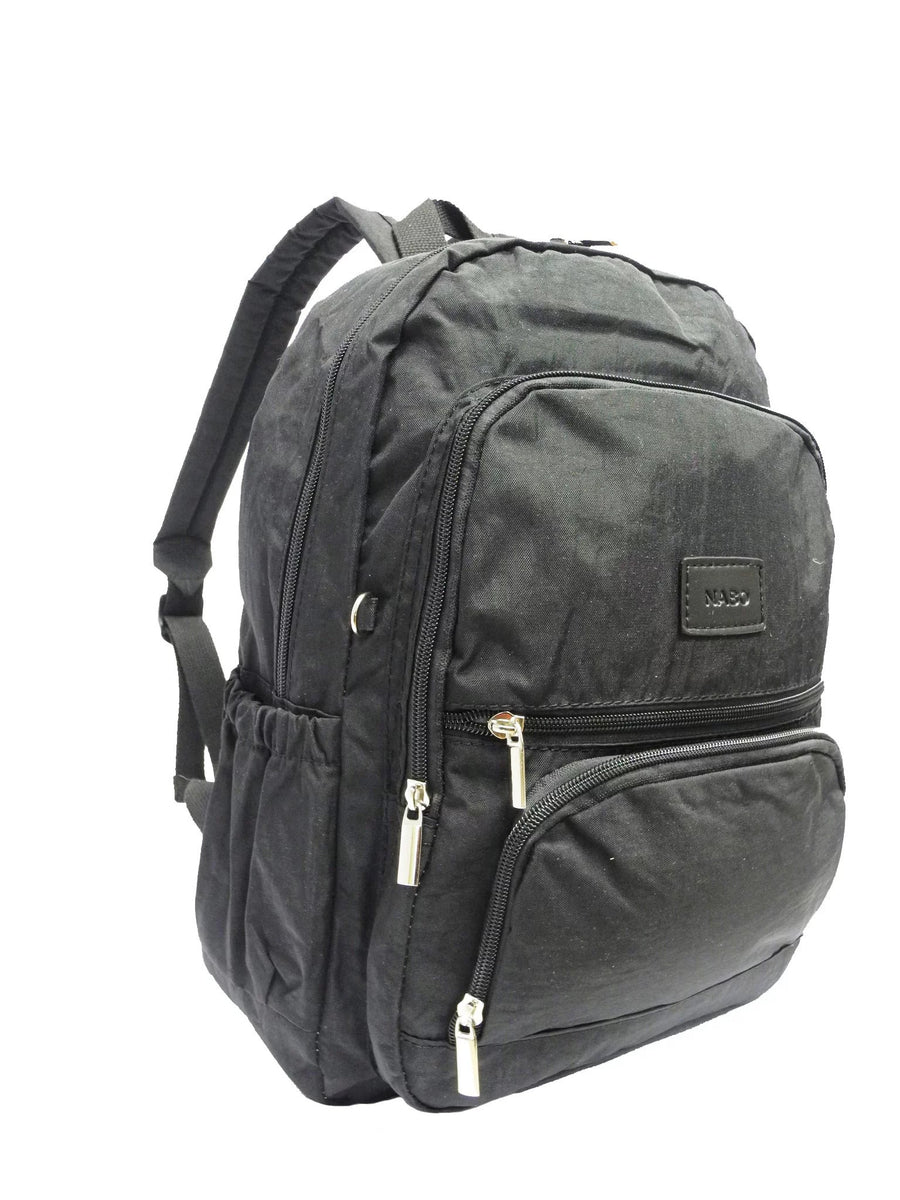 Nabo Lightweight Nylon Backpack with Multiple Pockets