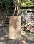 Reusable Hessian Shopping Bag with Flat Base – Durable Eco Tote (40x35x18cm) - Natural