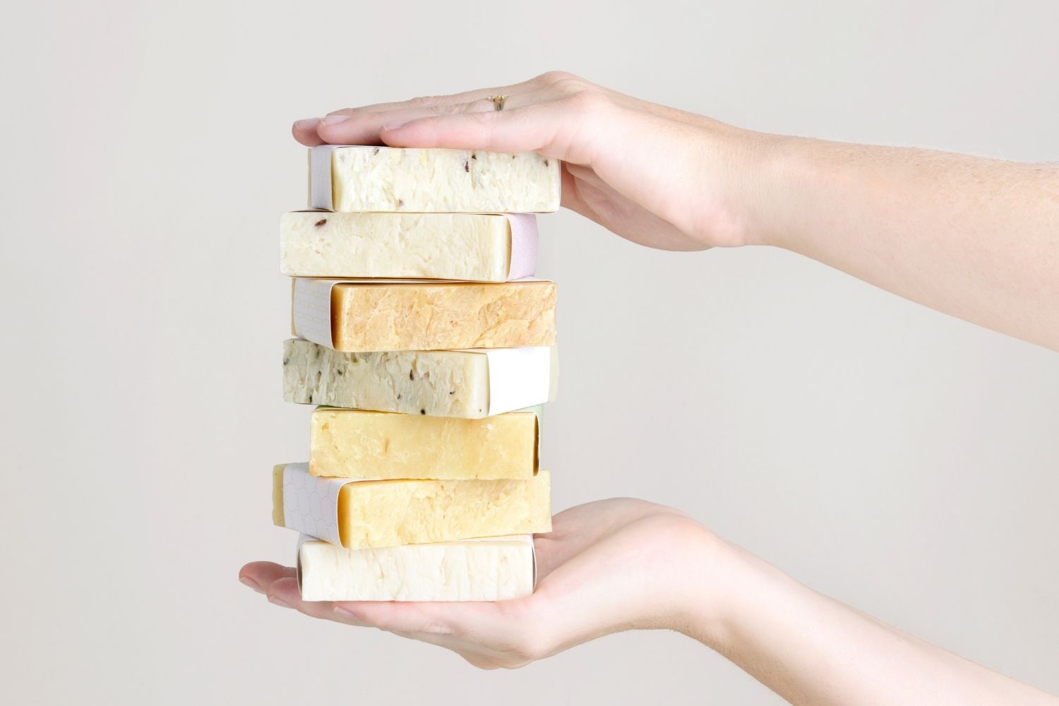 Set of  6 Handmade cold process ,Natural Soap Bars in gift Set box-4