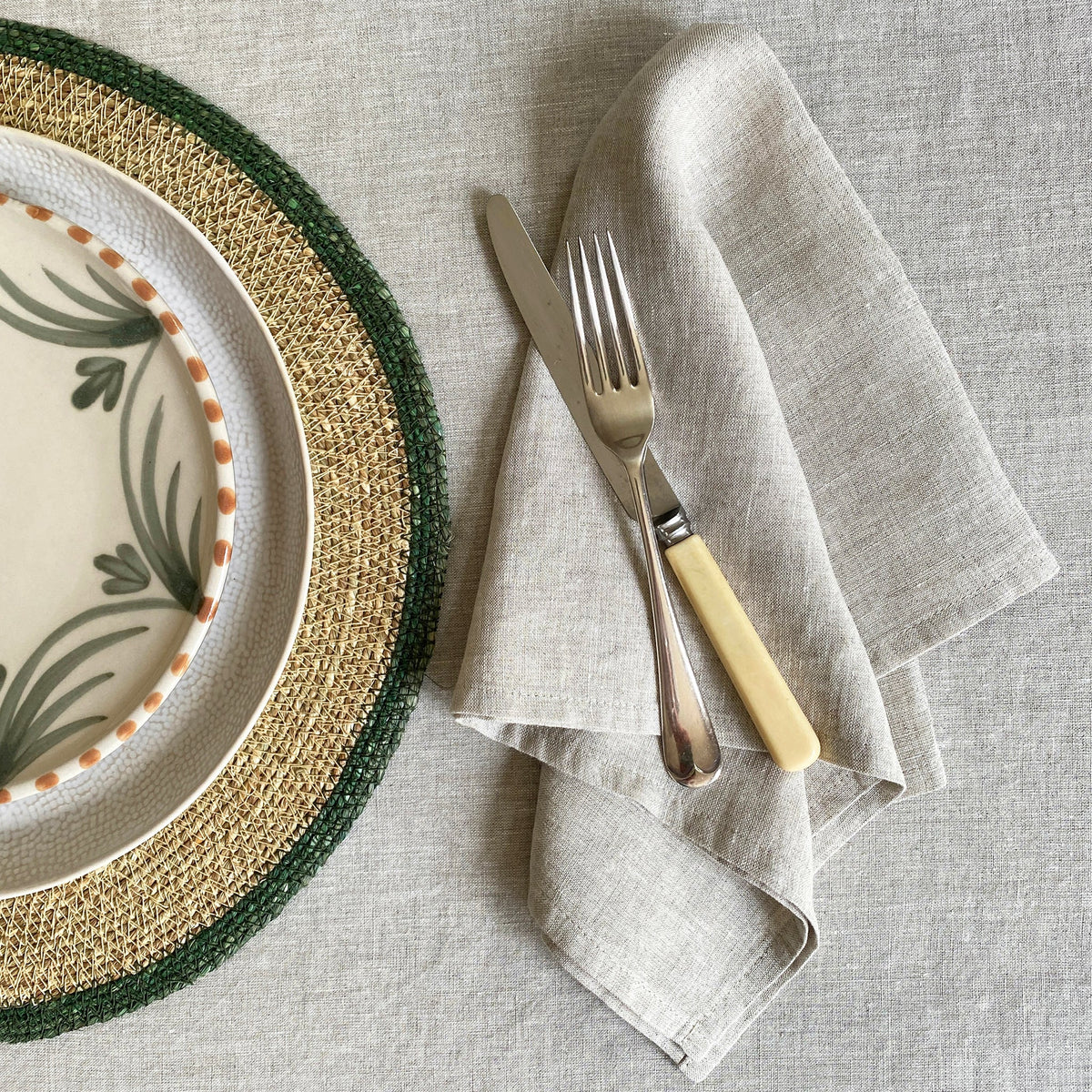 Natural Linen Napkin - 50 x 50cm, pack of 2