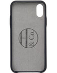 iPhone X Case, Navy Leather