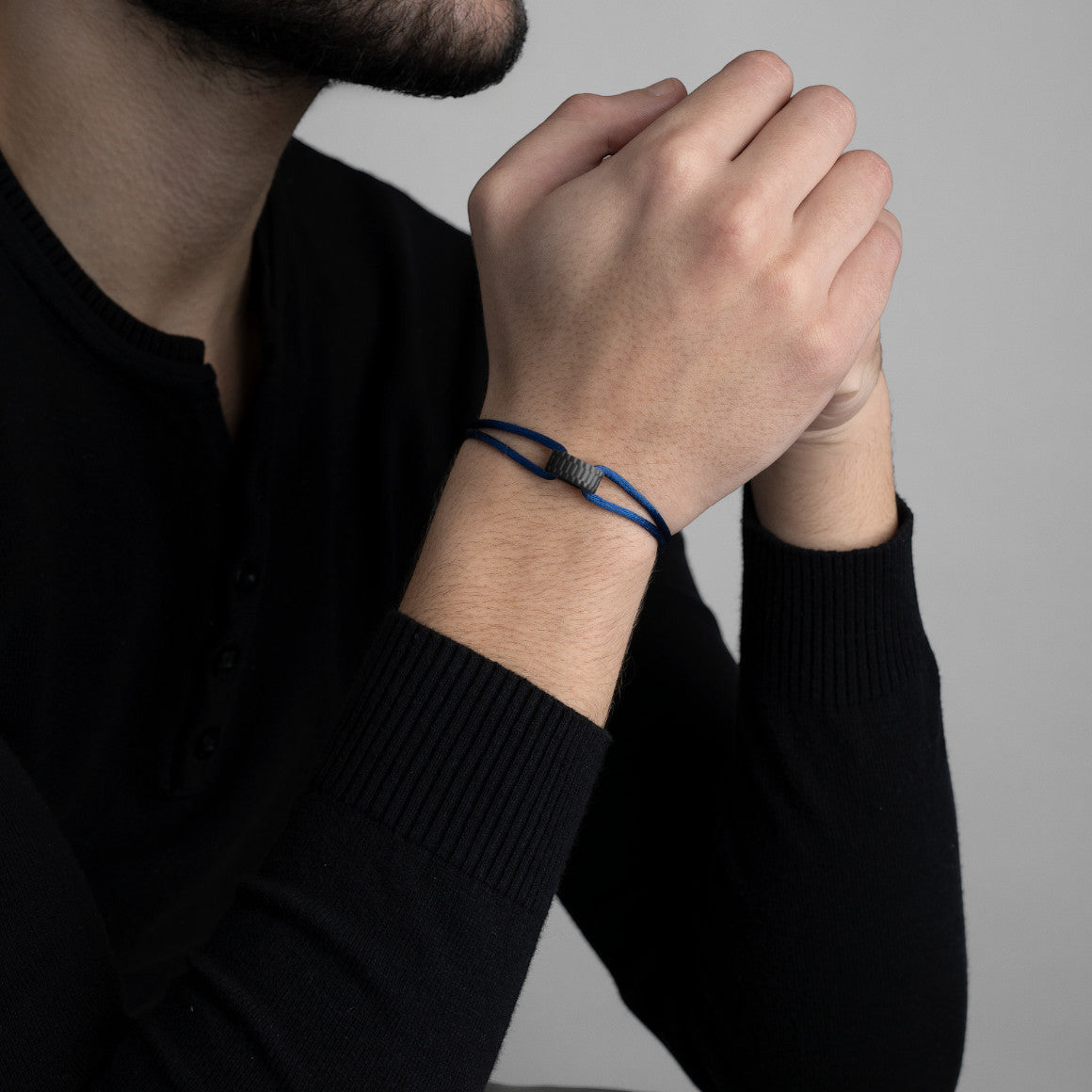 Carbon Regent Cord Bracelet