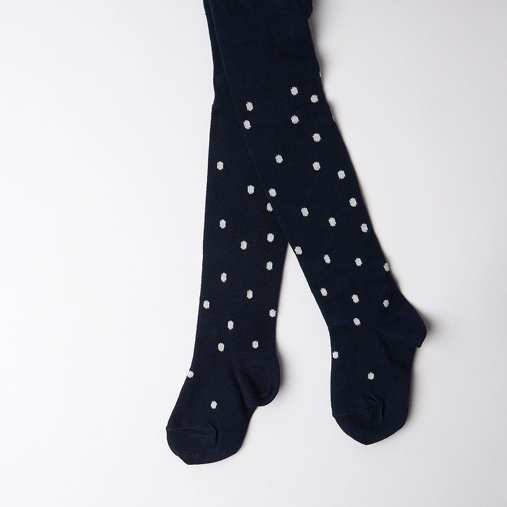 Dotty Tights - Navy