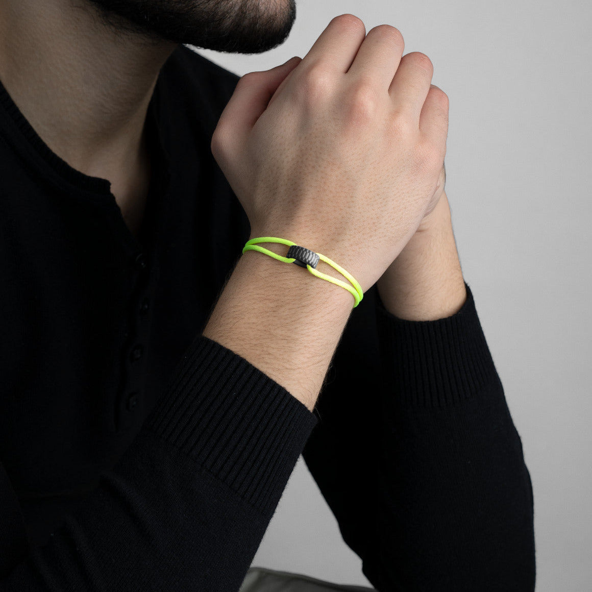 Carbon Regent Cord Bracelet