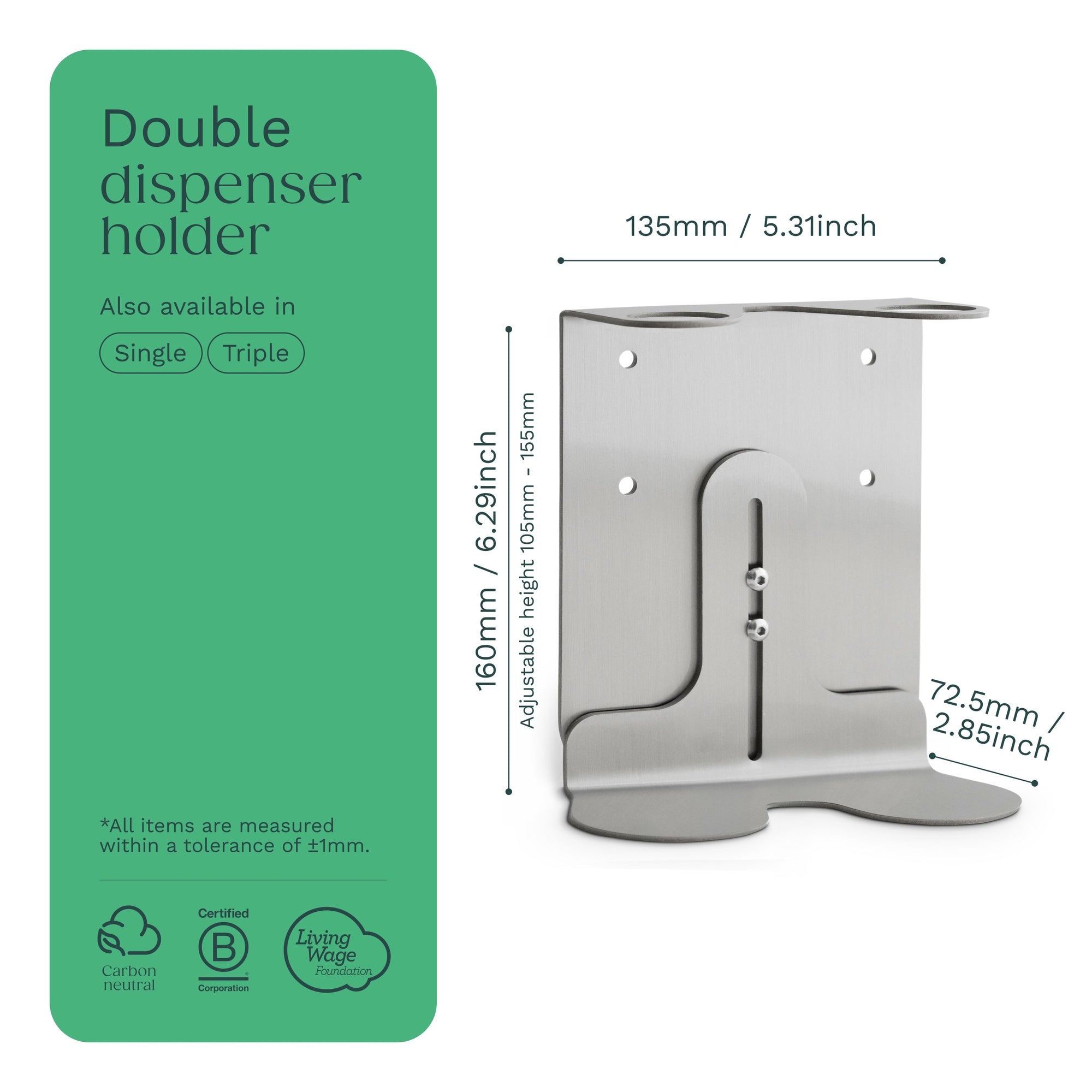 Nickel Double Bottle Holder