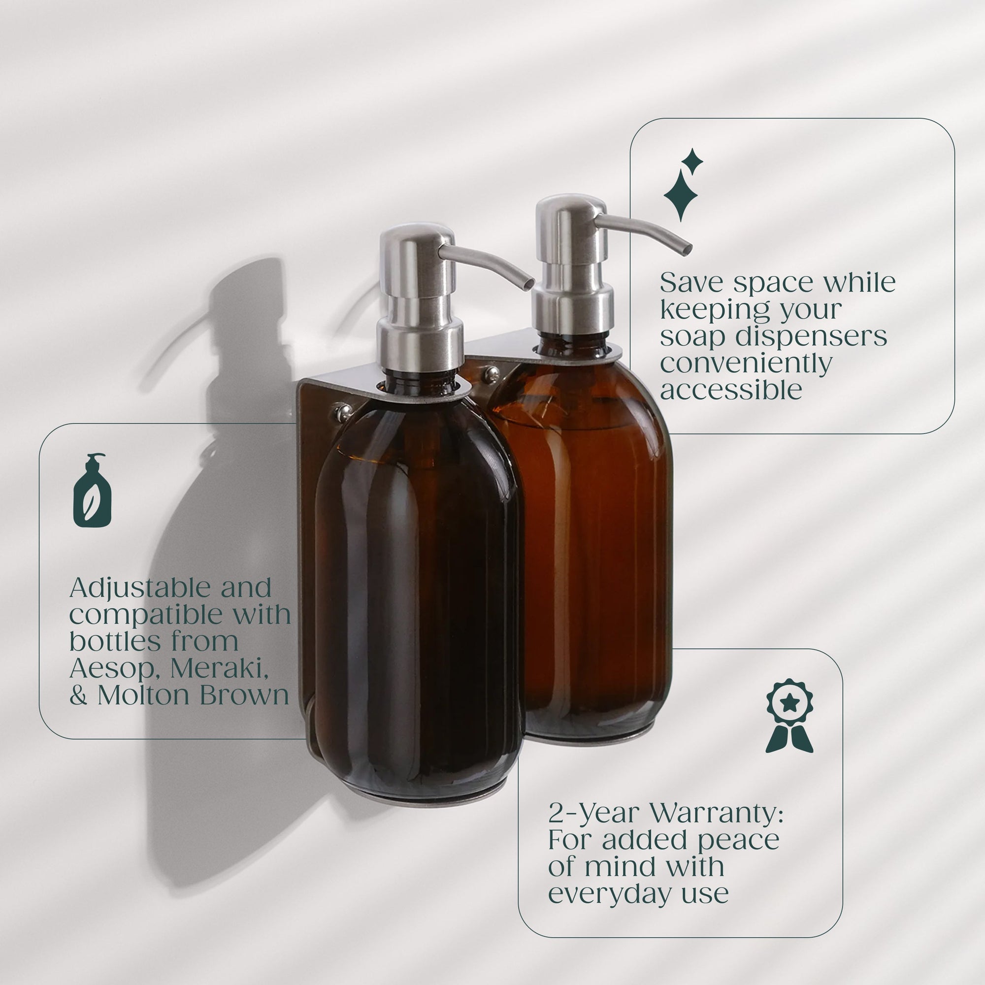 Nickel Double Bottle Holder