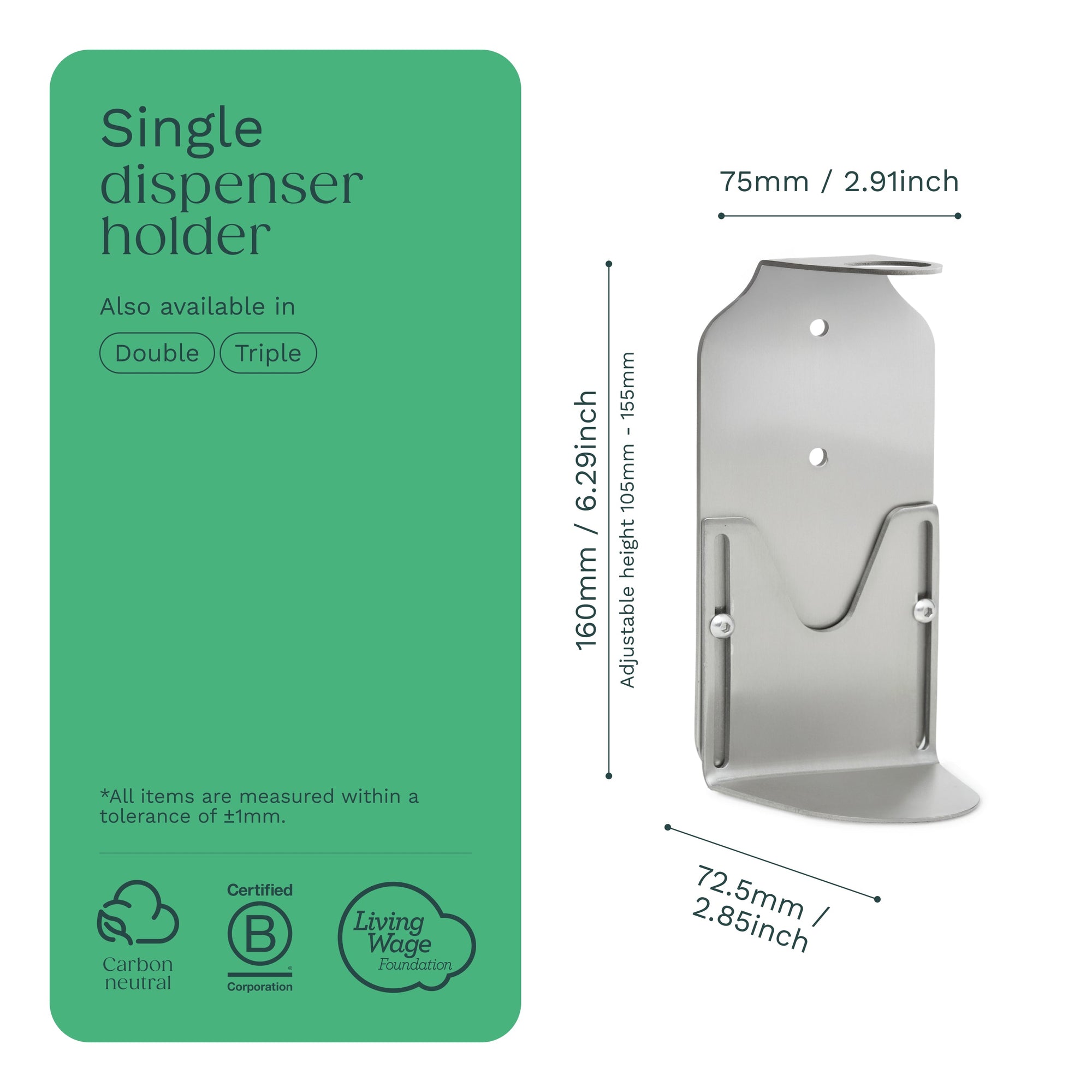 Nickel Single Bottle Holder