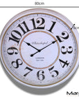 Nivara Antique Style Large Wall Clock 80cm