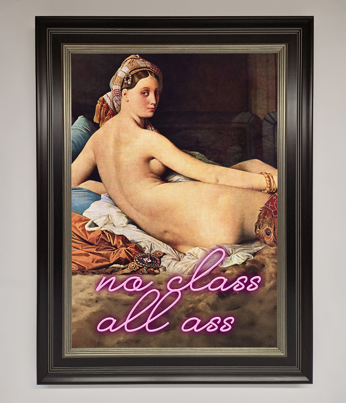 Luxury No Class All Ass Framed Print, Premium Wall Art, Stylish Home Decor by Zestio at brixbailey.com