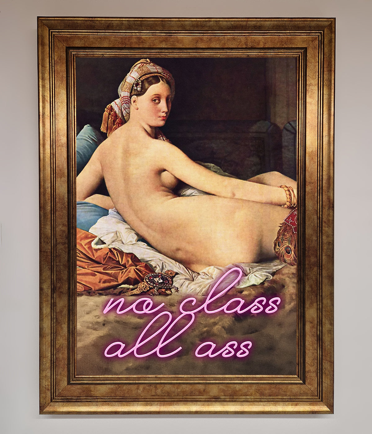 Luxury No Class All Ass Framed Print, Premium Wall Art, Stylish Home Decor by Zestio at brixbailey.com