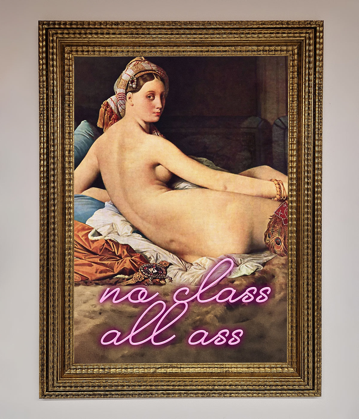Luxury No Class All Ass Framed Print, Premium Stylish Wall Art Decor by Zestio at brixbailey.com