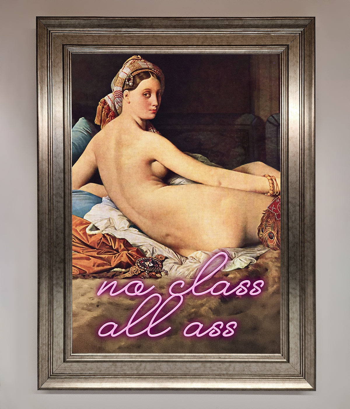 Luxury No Class All Ass Framed Print, Premium Stylish Wall Art Decor by Zestio at brixbailey.com