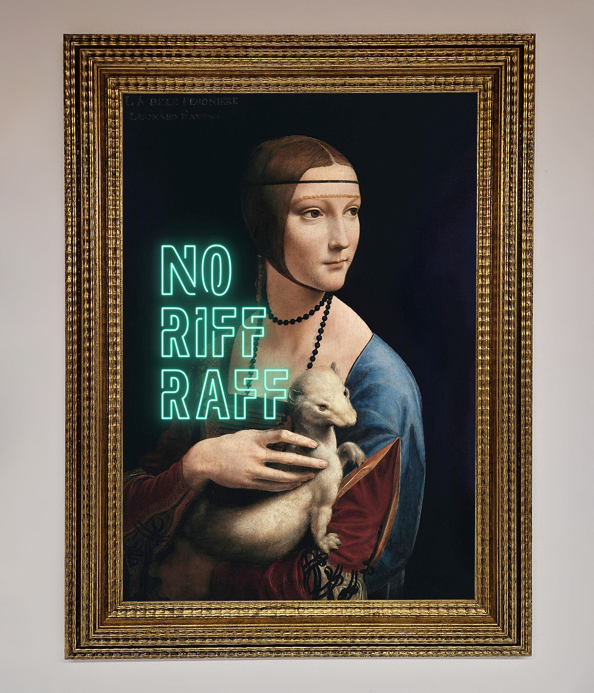 No Riff Raff Framed Print, stylish and sophisticated luxury wall art, premium statement piece for modern home decor by Zestio at brixbailey.com