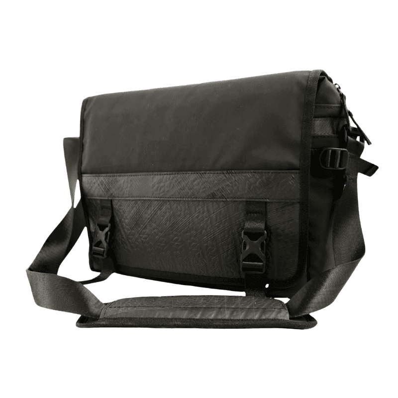 Nomad Voyager Recycled Rubber &amp; Army Canvas Vegan Messenger Bag