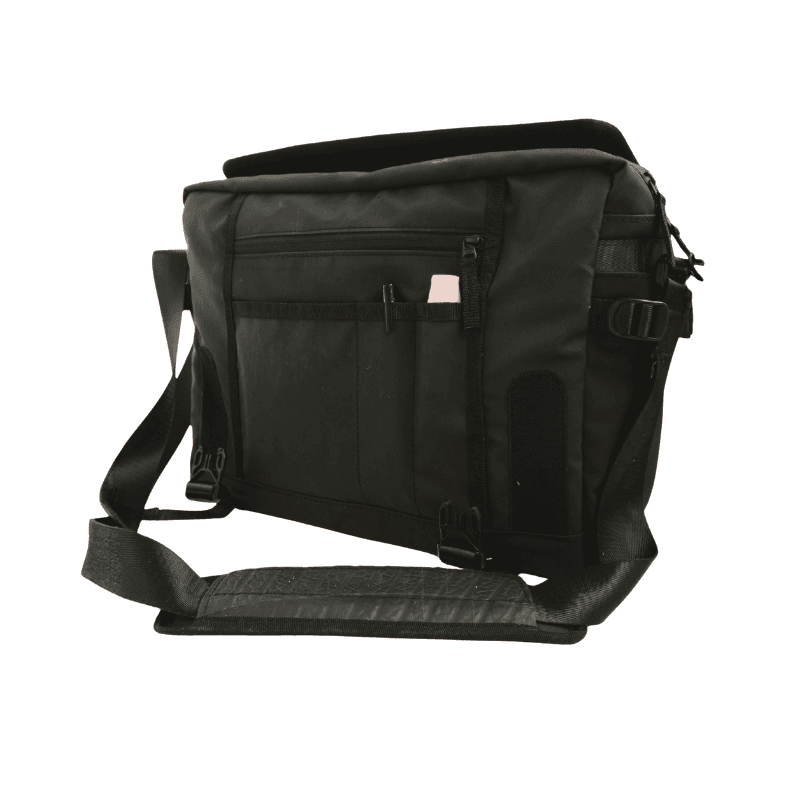 Nomad Voyager Recycled Rubber &amp; Army Canvas Vegan Messenger Bag